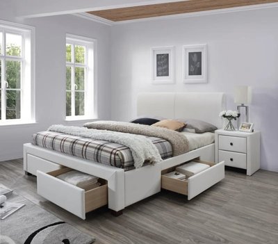 Ліжко Modena 2 Білий 160х200 см HALMAR opt_3835 фото