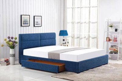 Ліжко Merida Синій 160х200 см HALMAR opt_3732 фото