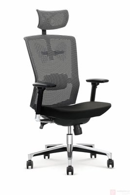 Кресло офисное Ambasador Серый / Черный HALMAR opt_4281 фото