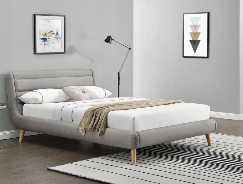 Ліжко Elanda Світло-сірий 140х200 см HALMAR opt_3730 фото