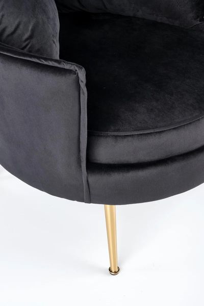 Кресло Almond Velvet Черный HALMAR opt_791177 фото